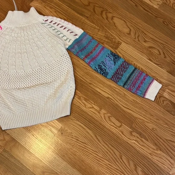 Anthropologie Wendy Wurtzburger Stitch Mix Fisherman Crewneck Sweater Small NWT - Picture 16 of 16